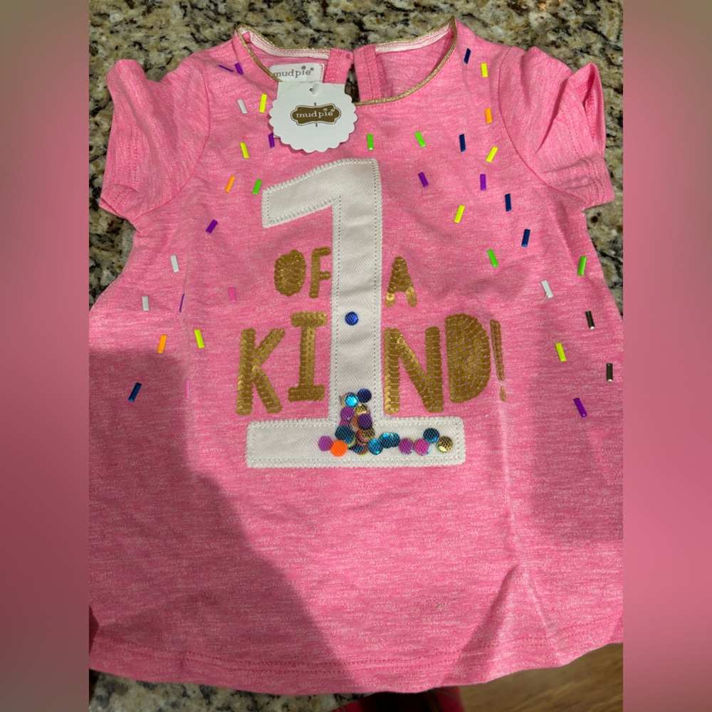 Mud Pie 1 of a Kind T-shirt 12-18 Months, NWT